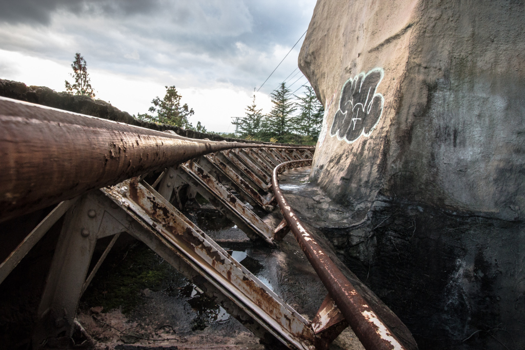 Trackside view of The Bobsleigh at Nara Dreamland