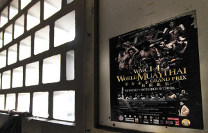 2006 Muay Thai poster hanging on a wall