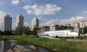 Abandoned plane graveyard in Bangkok, Thailand; Urban exploration