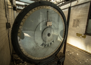 Weighing scale, found in an abandoned slaughterhouse